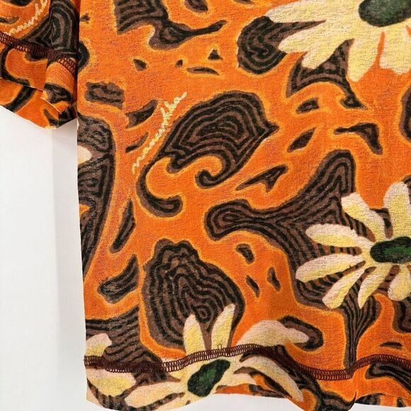 Nanushka Nilo Floral Short Sleeve Cropped Top Arte Povera Size Small Streetwear - Picture 6 of 8